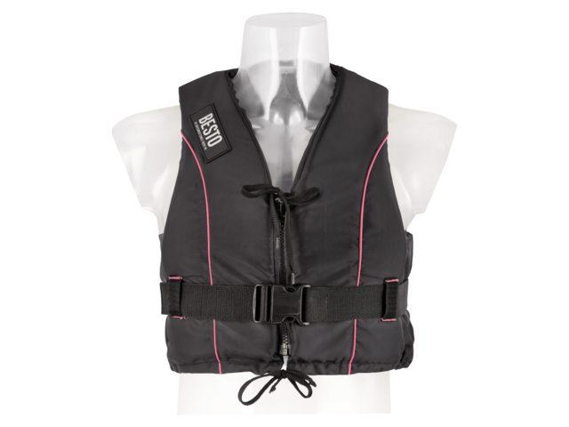 Besto Dinghy Zipper 50N zwart / roze reddingsvest / zwemvest