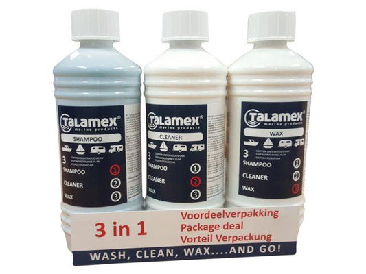 Talamex All-in-One-Pflegeset (Waschen / Reinigen / Wachsen)